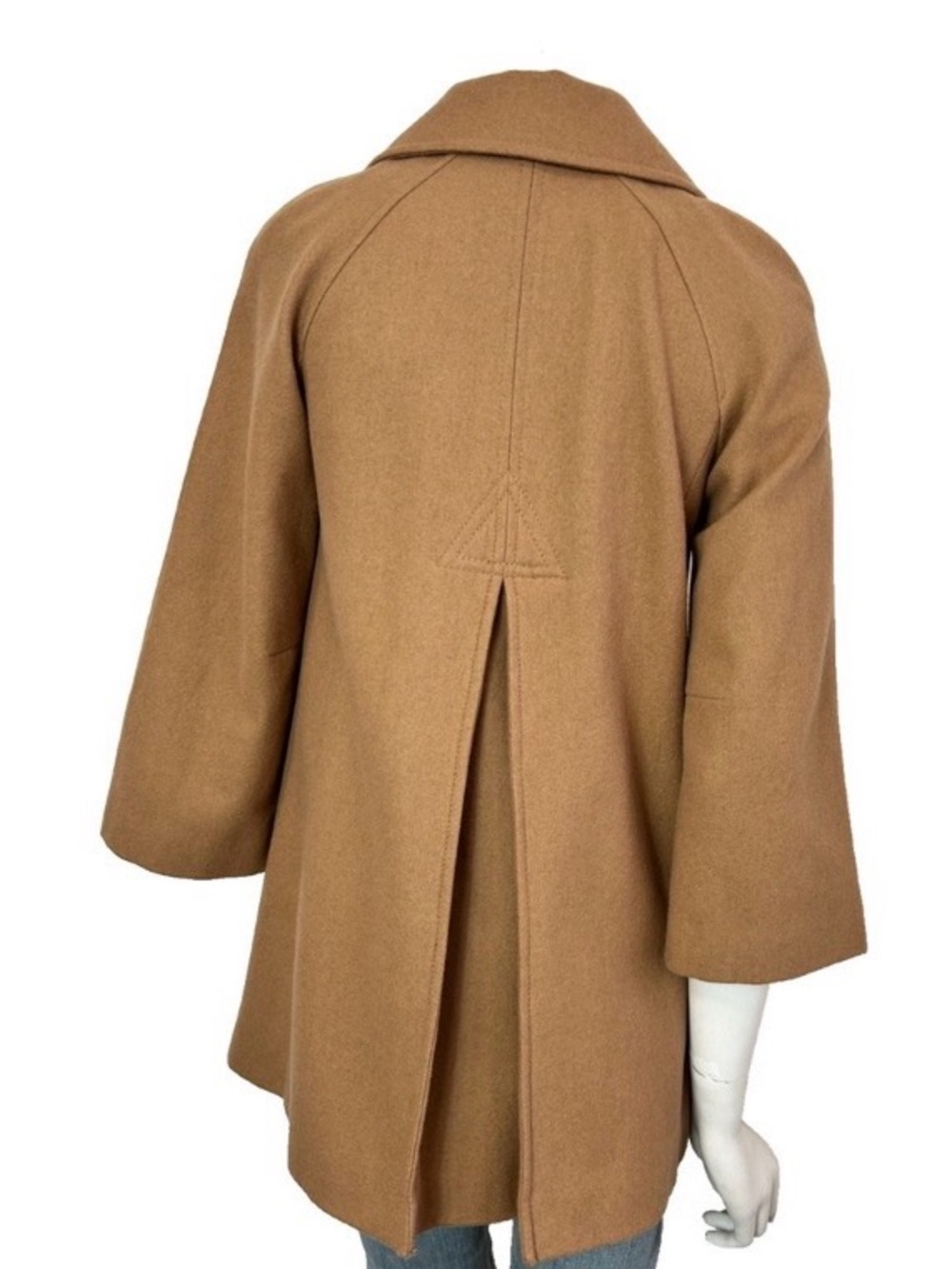 Anthropologie Elevenses Tan Wool Toggle Coat xs 2 - Picture 4 of 11